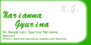 marianna gyurina business card